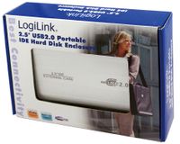 LogiLink 2,5" IDE Festplatten Gehäuse USB 2.0 silber