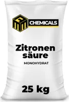 MRM CHEMICALS Zitronensäure Pulver 25 kg Lebensmittelqualität E330, Reine Citronensäure zum Backen Entkalken Reinigen Putzen Kochen Essen
