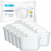 10x Wessper AquaMax Náhradní vodní filtr pro džbány Brita, Dafi, AquaPhor, Wessper - Náhradní filtr Brita Maxtra Plus +