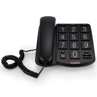Profoon TX-575 - Bürotelefon mit großen Tasten, schwarz