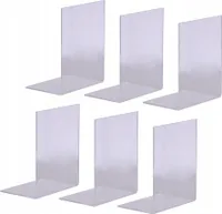 Buchstützen Transparente Plastic, Buchwinkel, Buchorganisator, Buchständer Buchhalter, Buchablage, 6 Stück, 13x16x9 cm