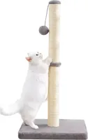 Kratzbaum 80*40*40cm Kratzsäule 7 cm Dicker Stamm für Mittelgroße und Große Katzen Sisalstamm mit Plüschball