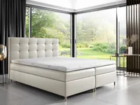 Boxspringbett Schlafzimmerbett ARVID 200x200cm Kunstleder Creme