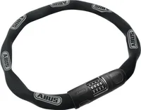 ABUS Kettenschloss 8808C - stabiles Zahlenschloss aus speziell gehärtetem Stahl - gut lesbare Zahlen mit Verdeck - ABUS-Sicherheitslevel 9 - 110 cm - Schwarz