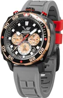 Vostok Europe Systema Periodicum Boron Chronograph Herrenuhr inkl.2 Armbänder Leder/Silikon - VK67-650E721