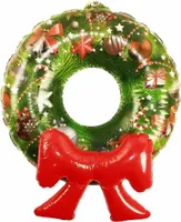 HAAC aufblasbarer Deko Kranz Türkranz Weihnachtstürkranz Baumkugeln bunt 40 cm