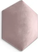 Muralo Polsterpaneel HEXAGON WANDKISSEN Wandpolster Bettkopfteil Wandpaneel Hellrosa 30 cm x 26 cm
