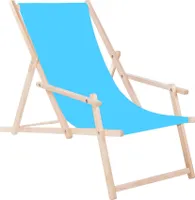 Liegestuhl aus Buchenholz Sonnenliege Gartenliege mit Armlehnen Strandliege