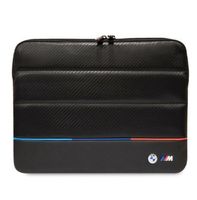 BMW Laptop Tablet Tasche Bag bis 14" Carbon Design Tricolor Collection schwarz