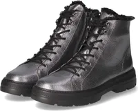 Paul Green 5287-086 Damen, Boots, Leder, Piombo, gefüttert, Merino Wolle - Damenschuhe Top Trends, Grau, leder (cervo metallic), absatzh&oumlhe: 10 mm