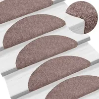 vidaXL 15 ks samolepiacich rohoží na schody 56x17x3cm krémová