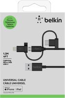 BELKIN MixIT Universal Kabel (Lightning, Micro-USB, USB-C), 1.2m, schwarz