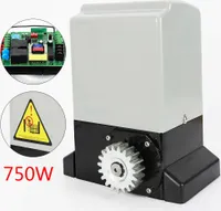 750W Elektrický otvírač posuvných vrat 2000KG Otvírač garážových vrat Posuvná brána Yard Gate + 2 ruční vysílače