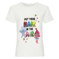 Trolls - "Put Your Hair In The Air" T-Shirt für Mädchen PG1790 (140) (Weiß)