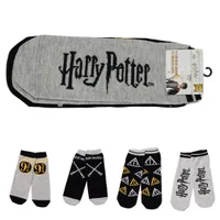 HARRY POTTER Socken grau-schwarz, 4 Paar – verschiedene Größen Größe: 39 - 42