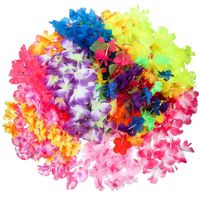 36Stücke Hawaii Blumenketten Hawaiikette Halskette, Tropischen Hawaiianischen Blumen Lei für Kleid, Party Gefälligkeiten, Strand und Themenbezogenen Geburtstag