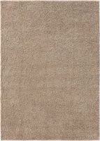 Waschbarer Hochflorteppich Soho Beige 120x170 cm Wohnzimmer Rechteckig Rutschfest Waschbar Hochflor benuta Flauschig Plüsch Shaggy Weich