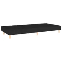 vidaXL Schlafsofa 2-Sitzer Schwarz Stoff