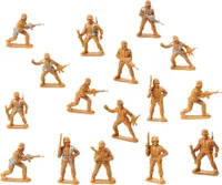 Atosa Soldatenfigur 23x15 Cm 16 Stücke Golden  Golden One Size