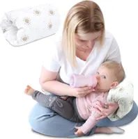 Stillkissen klein Breastfeeding und Nursing Pillow für unterwegs 20 cm - Stillmuff Armkissen und Lagerungskissen Baby Arm Still Kissen aus weicher Baumwolle