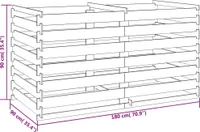 vidaXL Komposter Latten aus Kiefernholz Imprägniert 180x90x90 cm