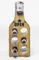KARE Flaschenhalter Open Bottle gelb mit integriertem Flaschenöffner