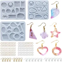 Epoxidharz Silikonform, Resin Kit für Anfänger, 143 Teile Resin Zubehör, Resin Schmuckherstellungsset, Resinform, Resin Gießform