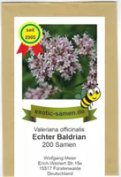 Echter Baldrian - Valeriana officinalis - Bienenweide - Zier- + Arzneipflanze - 200 Samen