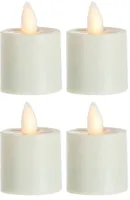 4er Set Sompex Flame LED Teelicht 39000 elfenbein 3,1cm, fernbedienbar