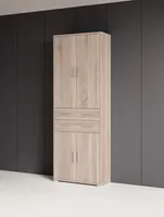 Aktenschrank "Clermont" in Sonoma/Eiche mit 2 Schubladen und 4 Türen. Abmessungen (BxHxT) 79,1x221,2x35 cm