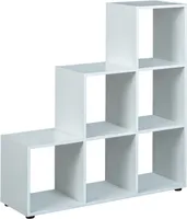 Inter Link Raumteiler CADORE 6 Fächer Weiß Bücherregal