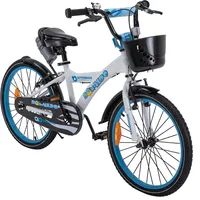 Actionbikes Kinderfahrrad Donaldo 20 Zoll - Jugendfahrrad - V-Brake Bremsen - Kettenschutz - Fahrradständer - 6-9 Jahre (Blau/Weiß)