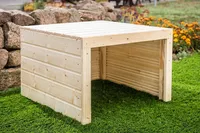 Wortek Mähroboter Garage Carport Rasenmäher Roboter Rasenroboter Unterstand Dach | Holz, Cube | fertig montiert