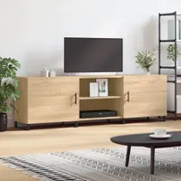 Ankonbej TV-Schrank Sonoma-Eiche 150x30x50 cm Holzwerkstoff