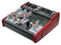 E-Lektron AIM-66 4-Kanal Streaming Audio Mixer mit USB-Interface, Live-Mischpult für Streaming, Recording, Gaming, usw. | EL172621