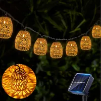 Solar Lichterkette Lampions Außen, 1.9m LED Laternen Solar Lichterkette Aussen, IP44 Papierreben Lampions Für Outdoor Garten Balkon Terrasse Hochzeit