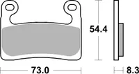 Klocki hamulcowe SBS 960RST (zestaw na tarczę) Road Racing Sinter