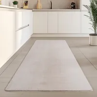 Carpetsale24 Waschbarer Kurzflor Teppich, rutschfest & weich, Modernes Einfarbig Design für Wohnzimmer, Schlafzimmer, Grösse 80x250 cm