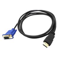 HDMI zu VGA Adapterkabel, Vergoldete HDMI Stecker auf VGA Stecker Adapter für PC, Monitor, Projektor, HDTV, Fernseher