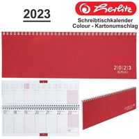 Herlitz Schreibtischkalender 2023, Modell / Jahr / Farbe:Colour / 2023 / rot