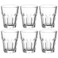 Leonardo Rock shot glasses set of 6, poháre na panáky, vhodné do umývačky riadu, sklenené poháre na panáky, tumbler, sada pohárov, 50 ml, 097940