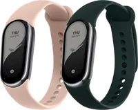 kwmobile 2x Sportarmband kompatibel mit Xiaomi Mi Band 8 / Mi Band 9 Armband - Fitnesstracker Band Set aus TPU Silikon