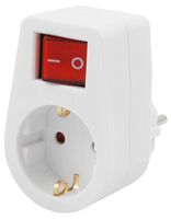 Steckdosenadapter McPower mit Schalter, 230V/3.500W, 2-poliger AN/AUS Schalter