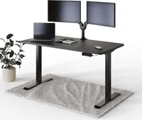 DESKSPACE PRO / Elektrisch höhenverstellbarer Schreibtisch / 140x70 cm / Memory & Kollisionsschutz / Schwarz Tischplatte / Schwarz Gestell
