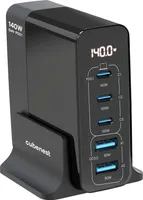 Cubenest S5D0 PD 3.1. 3*USB-C+2xUSB-A GaN-Adapter 140W Schnellladegerät USB-C-Kabel Desktop-Ladegerät