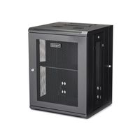 StarTech.com 15HE 19 Zoll Wand Netzwerkschrank - 40,5cm tiefes - mit Scharnieren versehenes - abschließbares IT/Netzwerk rack - inkl. Fachboden und perforierten Seitenwänden - vormontiert - Wandmontiertes Regal - 15U - 90 kg - Verbessertes