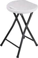 Sitzhocker klappbar mit Metall Gestell Belastbarkeit 100 kg - 45 x 30 cm - Metall Klappstuhl mit Kunststoff Sitzfläche - Küchenhocker Campinghocker Hocker für Handarbeit faltbar ohne Rückenlehne