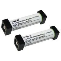 vhbw 2x Akku Ersatz für Sony BP-HP550, 1-756-316-22, 1-756-316-21 für Wireless Headset Kopfhörer (700 mAh, 1,2 V, NiMH)