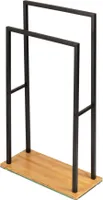 WENKO Handtuchhalter Bambusa schwarz
