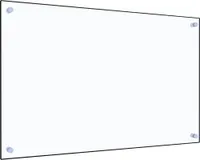 Küchenrückwand 80 x 50 cmTransparentes gehärtetes GlasHitzebeständigEinfach zu reinigen